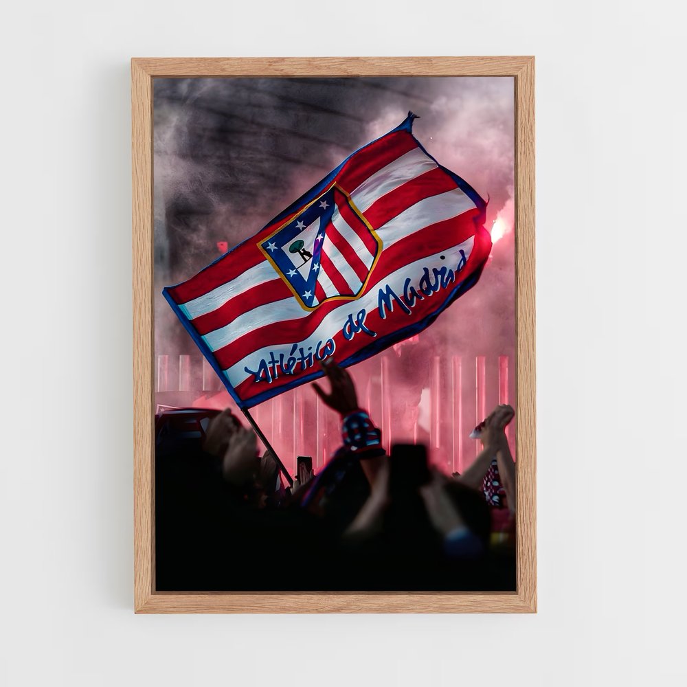 atletico-madrid-3 cadre Bois clair