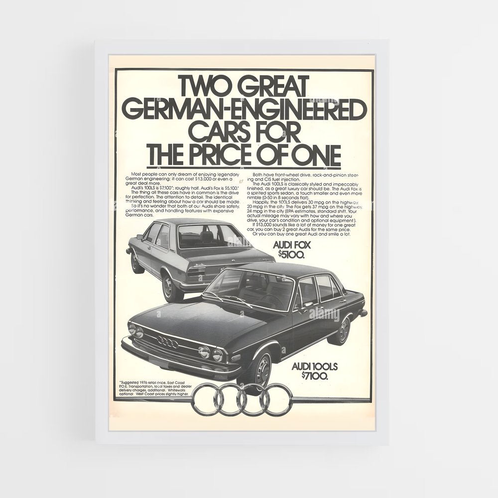 audi-4 cadre Blanc