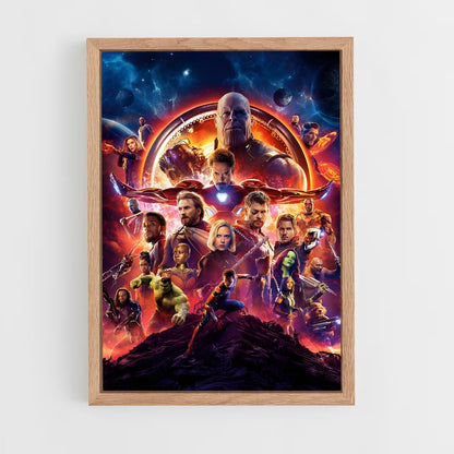 avengers-10 cadre Bois clair