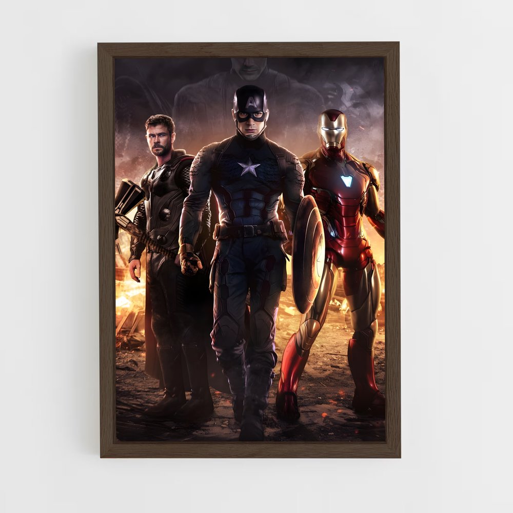 avengers-4 cadre Bois foncé