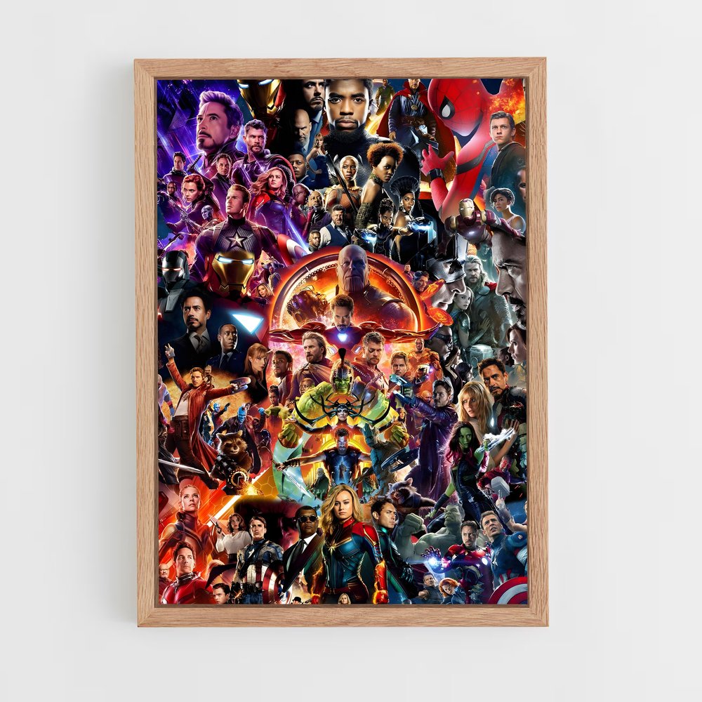 avengers-5 cadre Bois clair