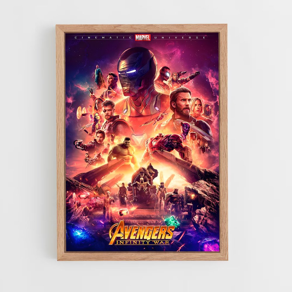 avengers-8 cadre Bois clair