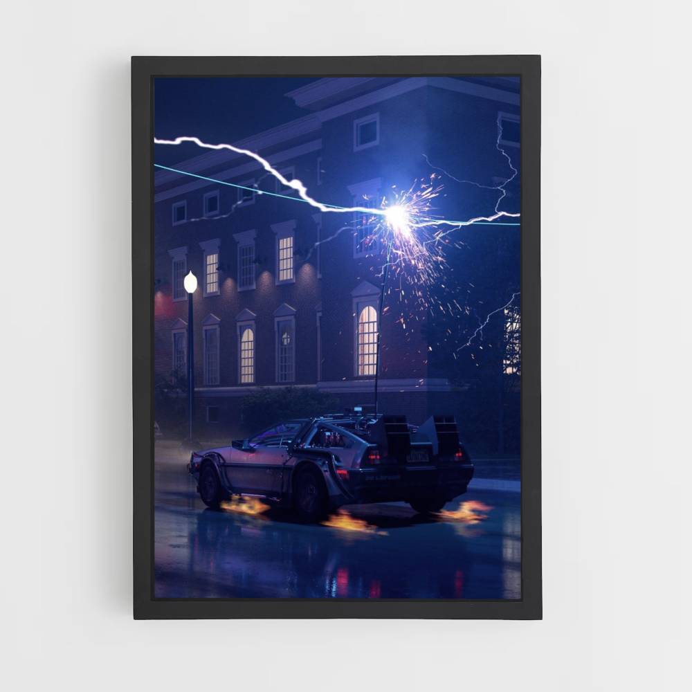 Dolorean lightning Poster