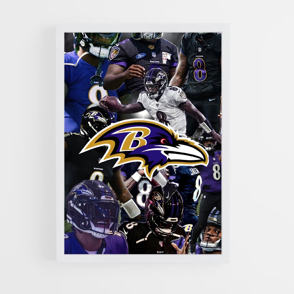 baltimore-ravens-10 cadre Blanc