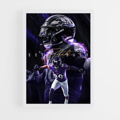 baltimore-ravens-12 cadre Blanc