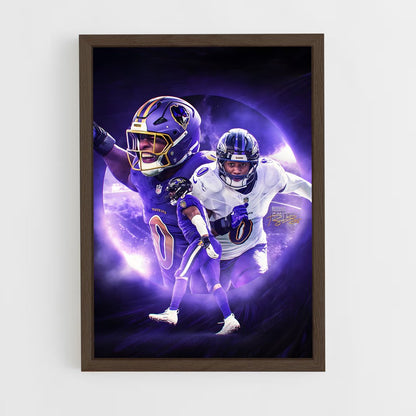 baltimore-ravens-17 cadre Bois foncé