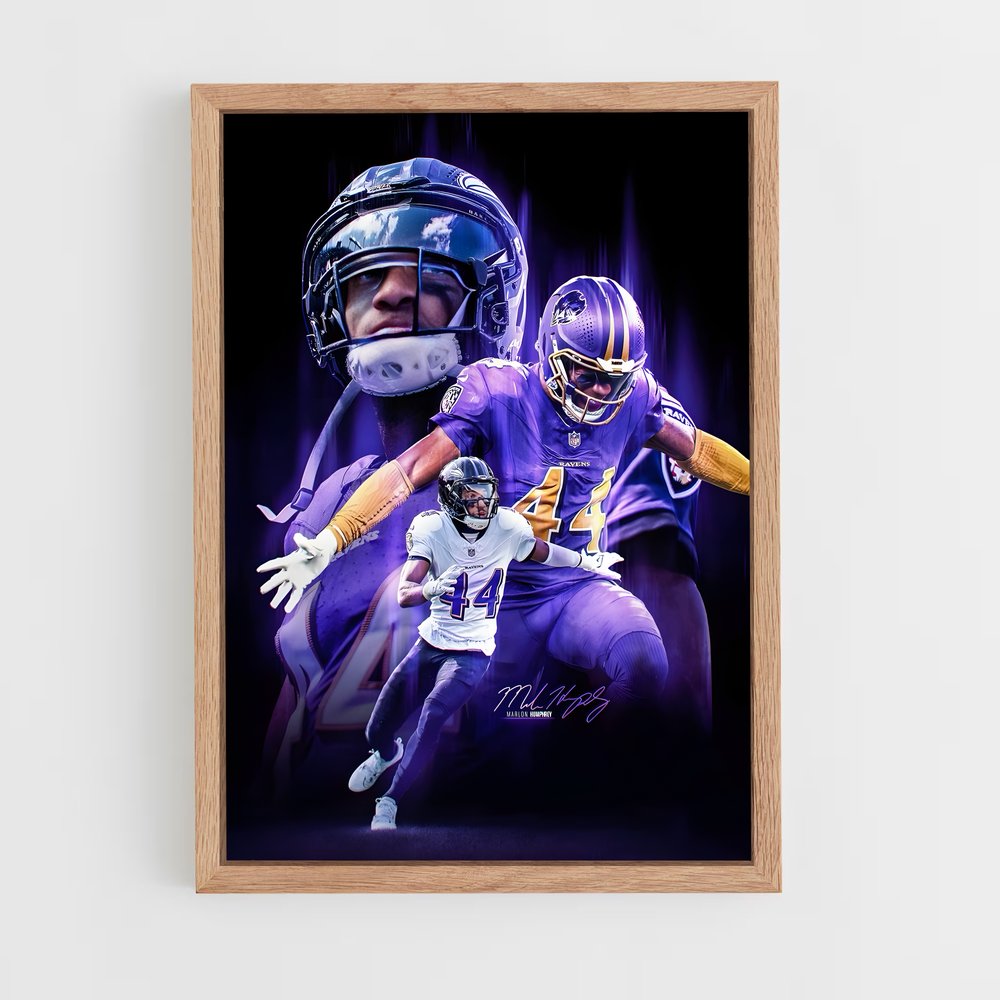 baltimore-ravens-20 cadre Bois clair