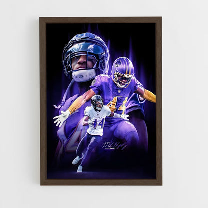 baltimore-ravens-20 cadre Bois foncé