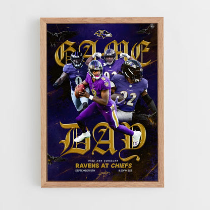baltimore-ravens-6 cadre Bois clair