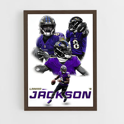 baltimore-ravens-9 cadre Bois foncé