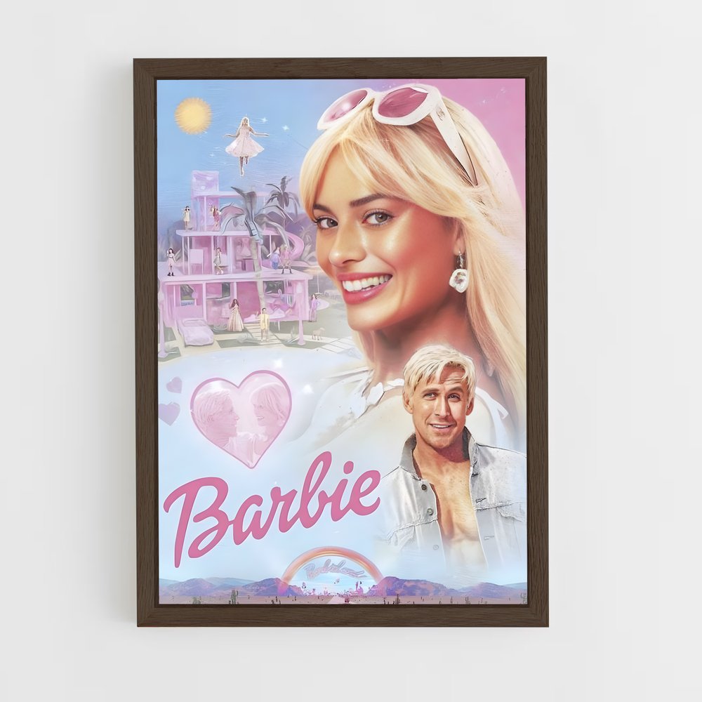 barbie-10 cadre Bois foncé