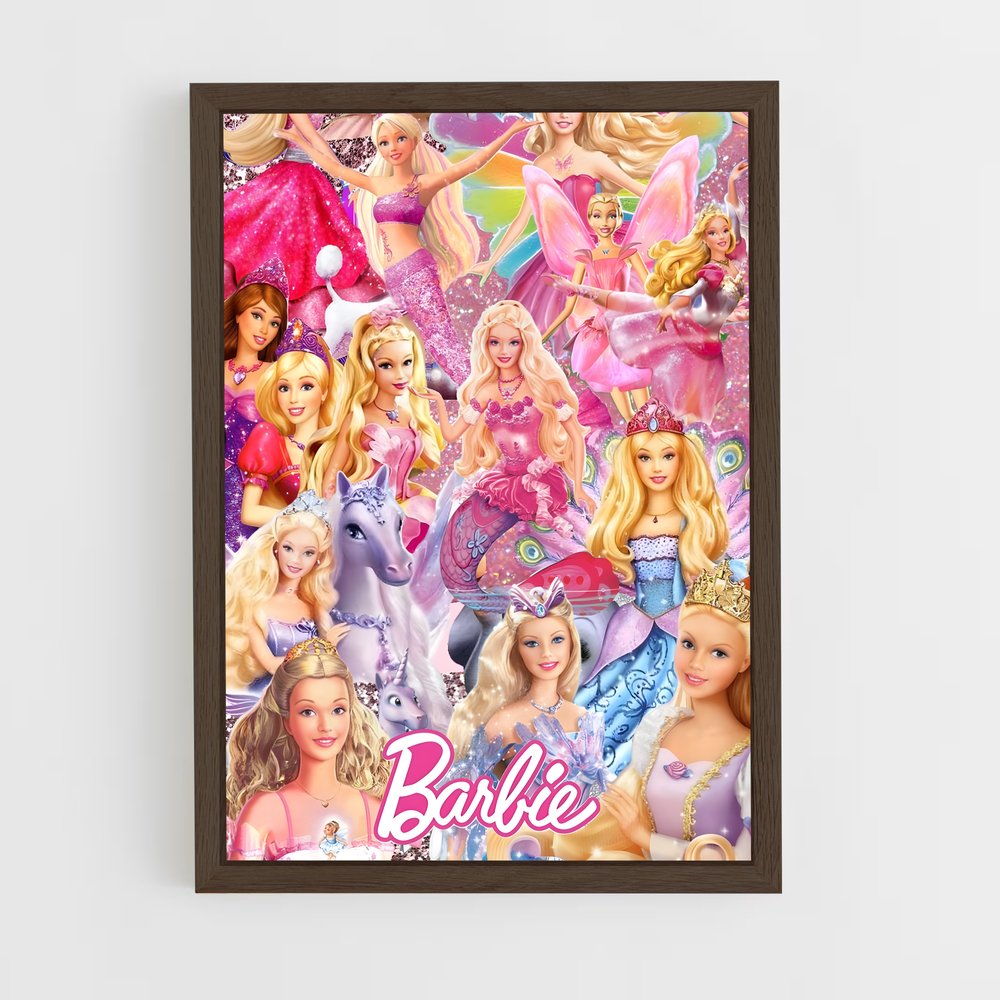 barbie-15 cadre Bois foncé