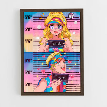 barbie-9 cadre Bois foncé