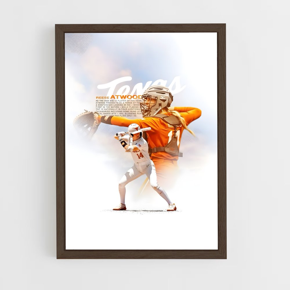 baseball-1 cadre Bois foncé