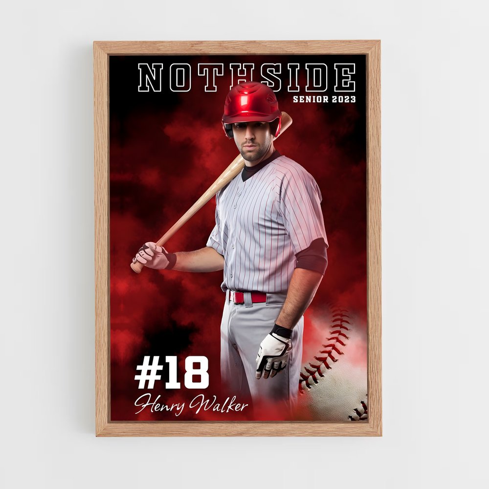 baseball-28 cadre Bois clair