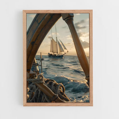 bateaux-2 cadre Bois clair
