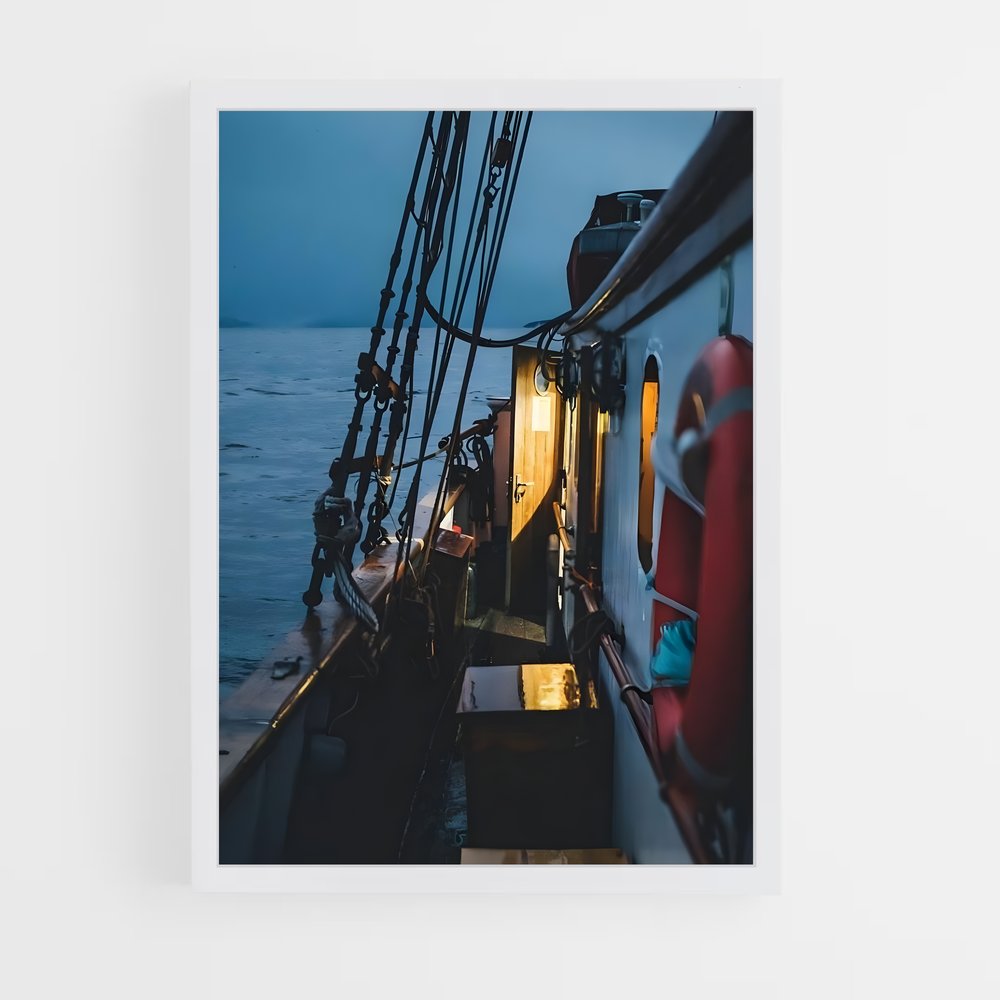 bateaux-6 cadre Blanc
