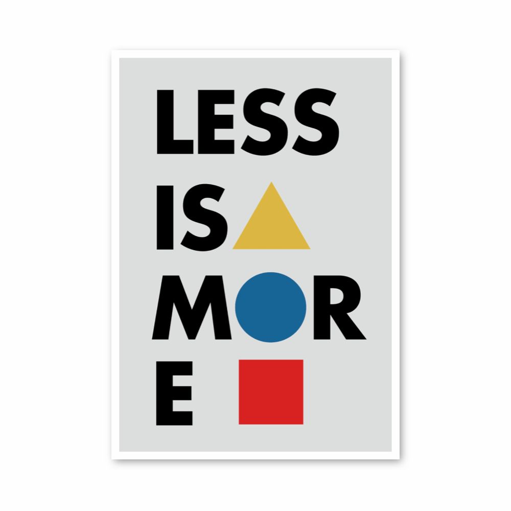 Poster Less is More