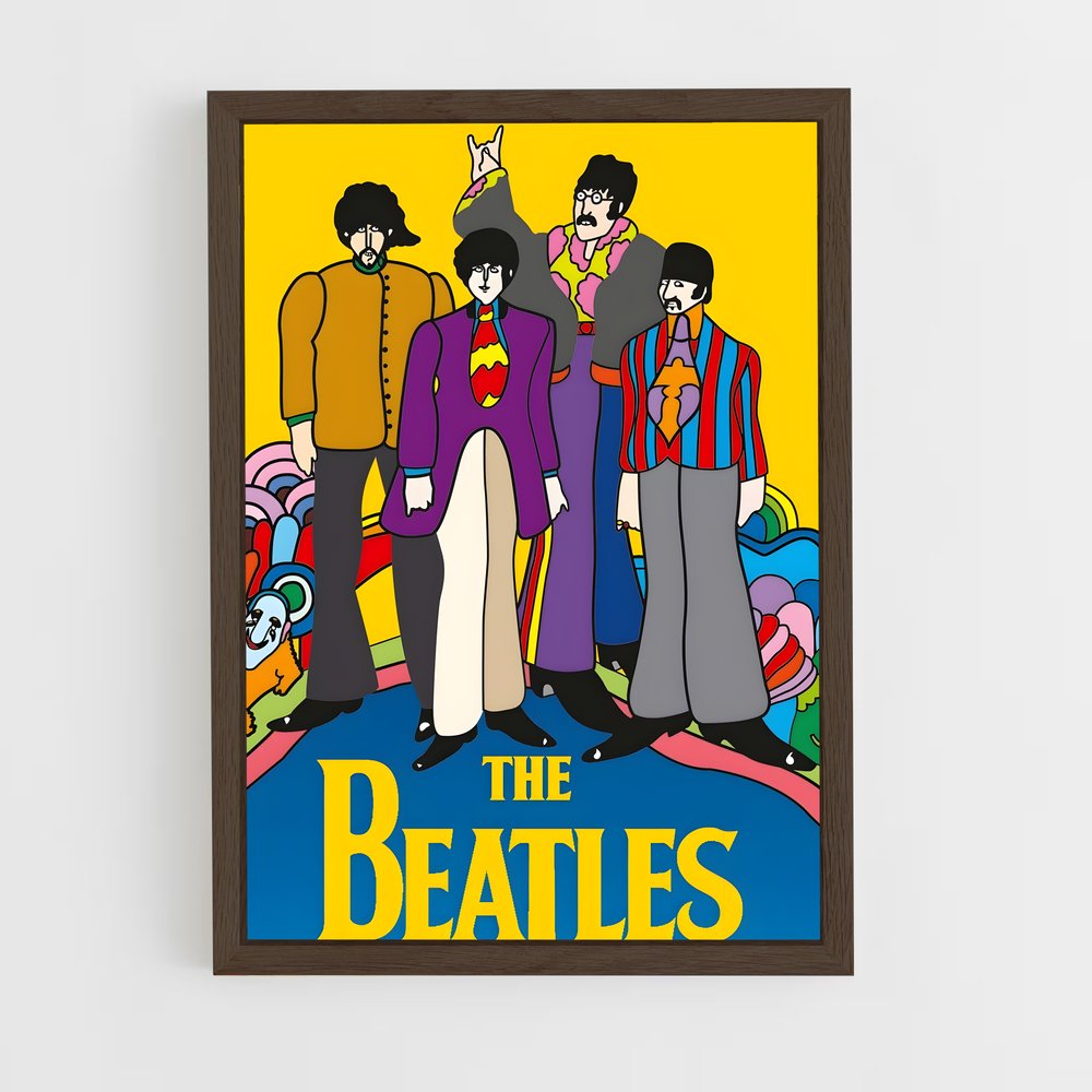 beatles-1 cadre Bois foncé