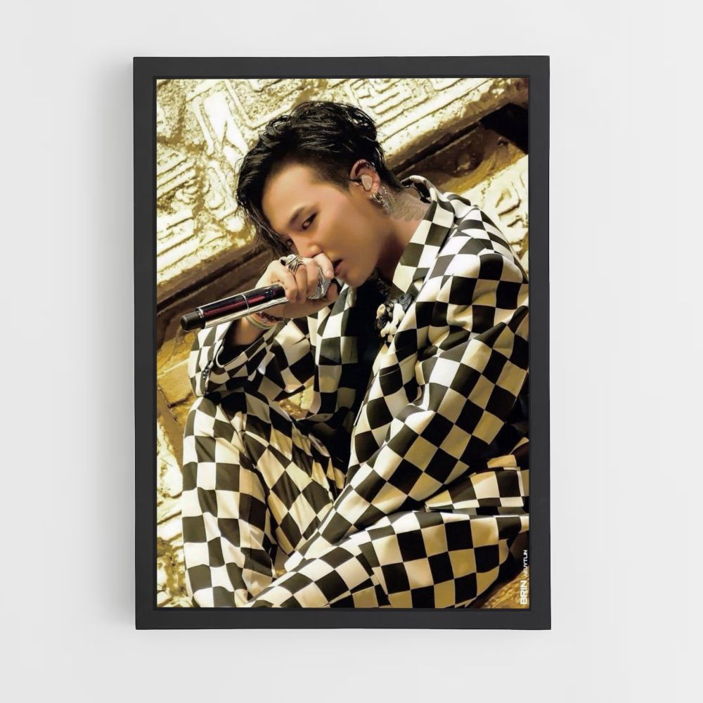 G-Dragon Checkerboard Poster