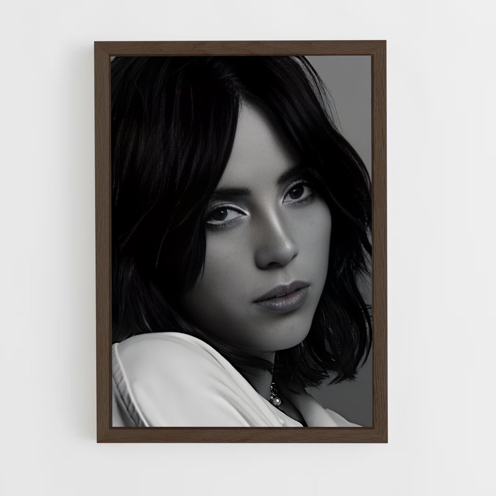billie-eilish-2 cadre Bois foncé