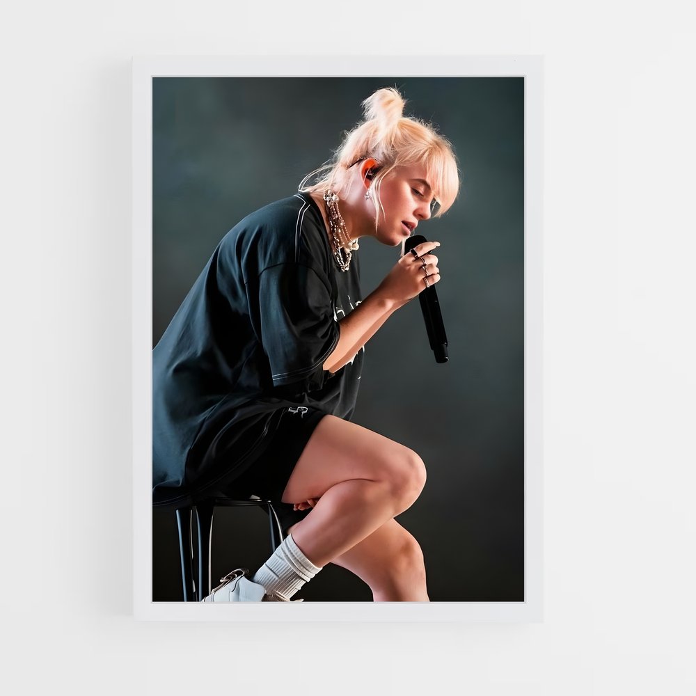 billie-eilish-3 cadre Blanc