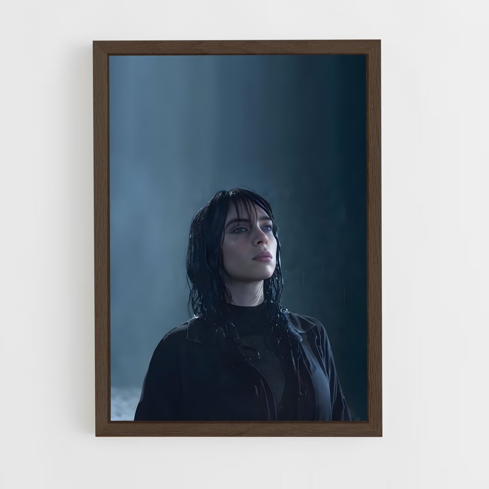 billie-eilish-9 cadre Bois foncé
