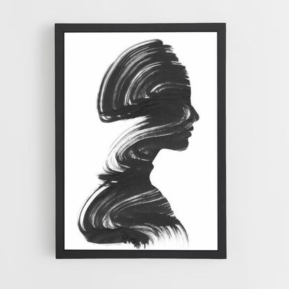 Poster Black and White Profile