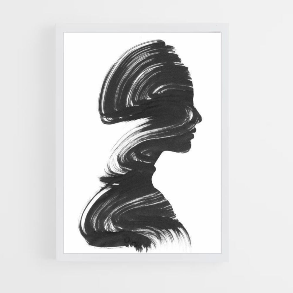 Poster Black and White Profile