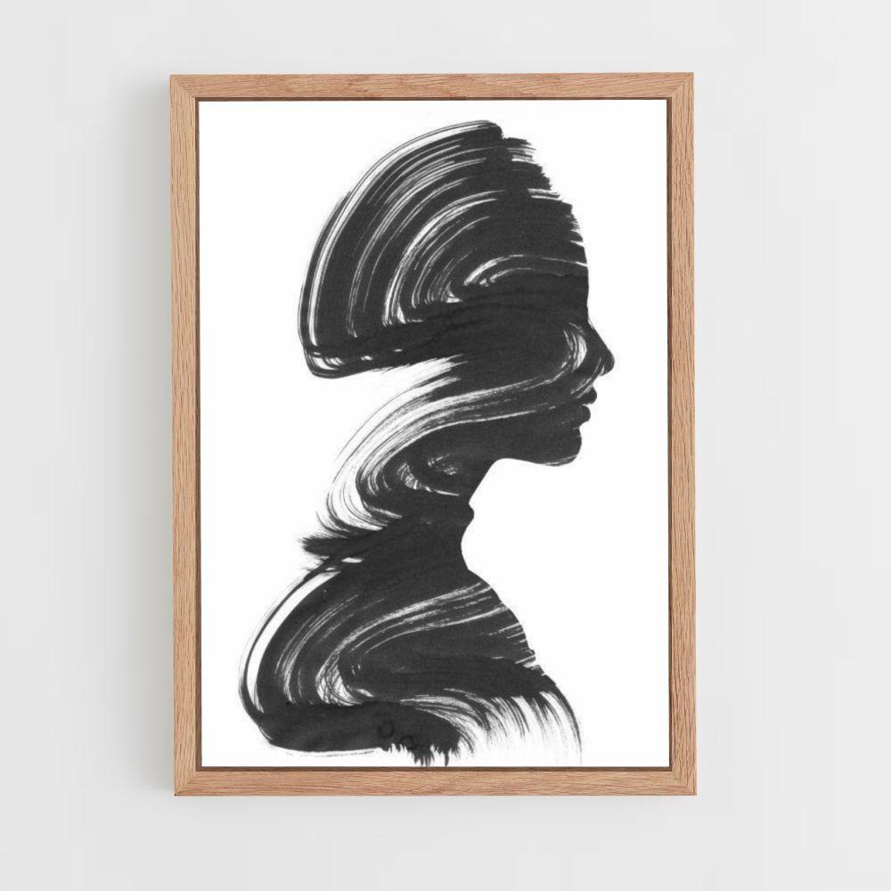 Poster Black and White Profile