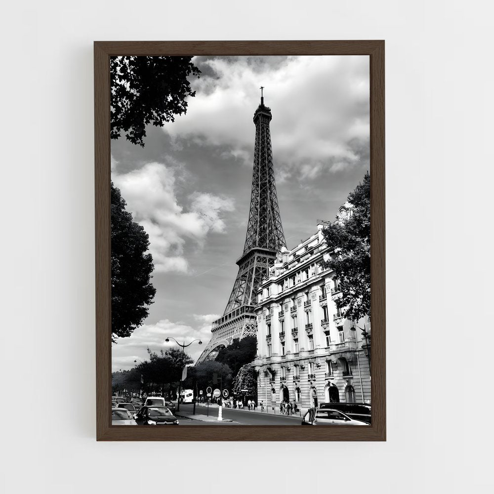 black-and-white-14 cadre Bois foncé