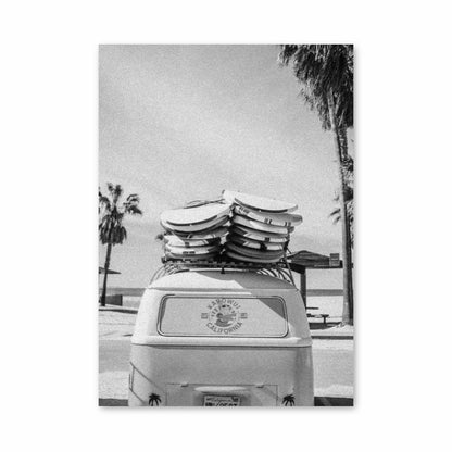 Black and White Surf Poster