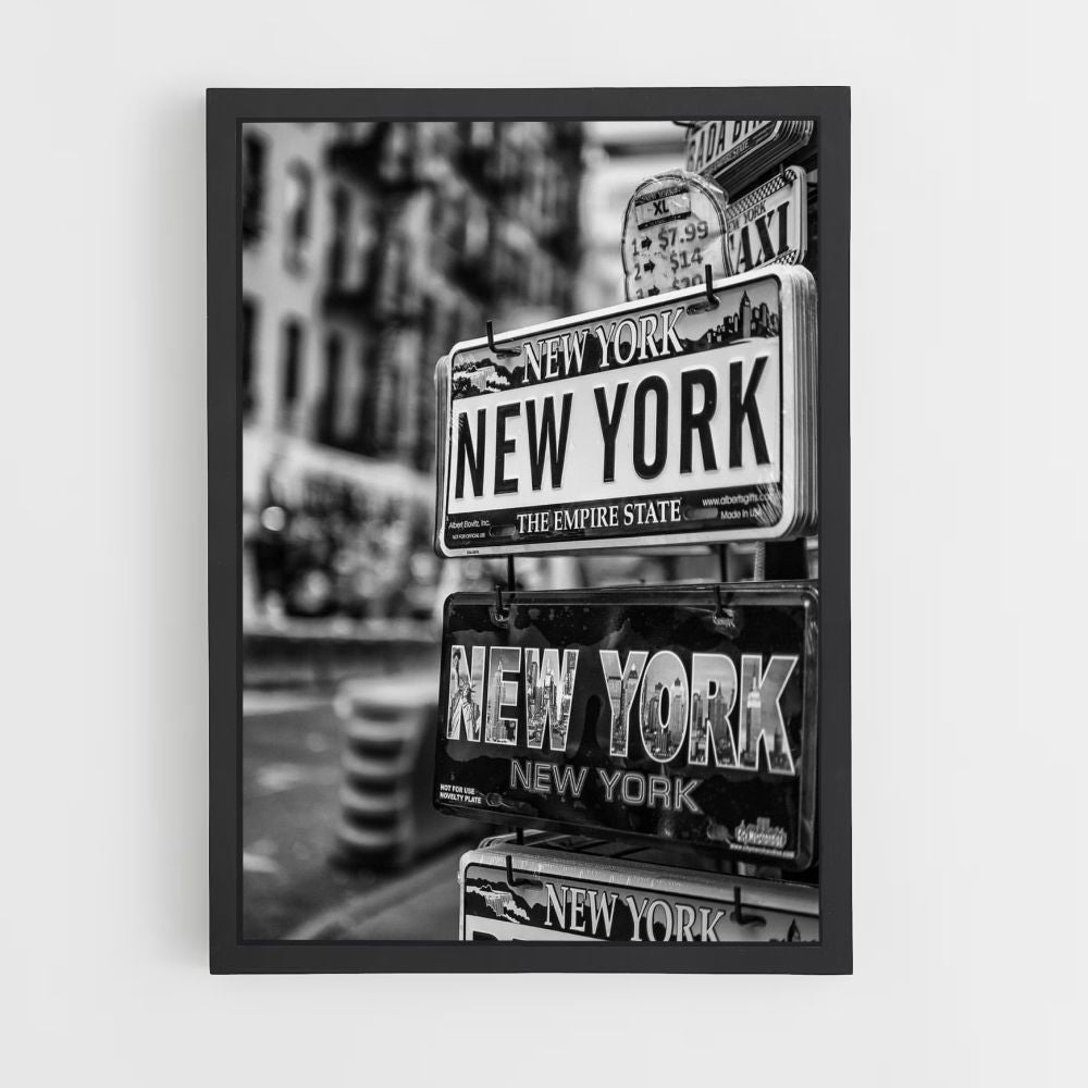 Poster Black and White New York