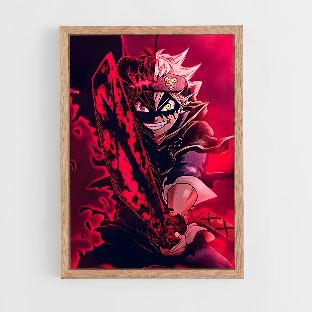 black-clover-15 cadre Bois clair