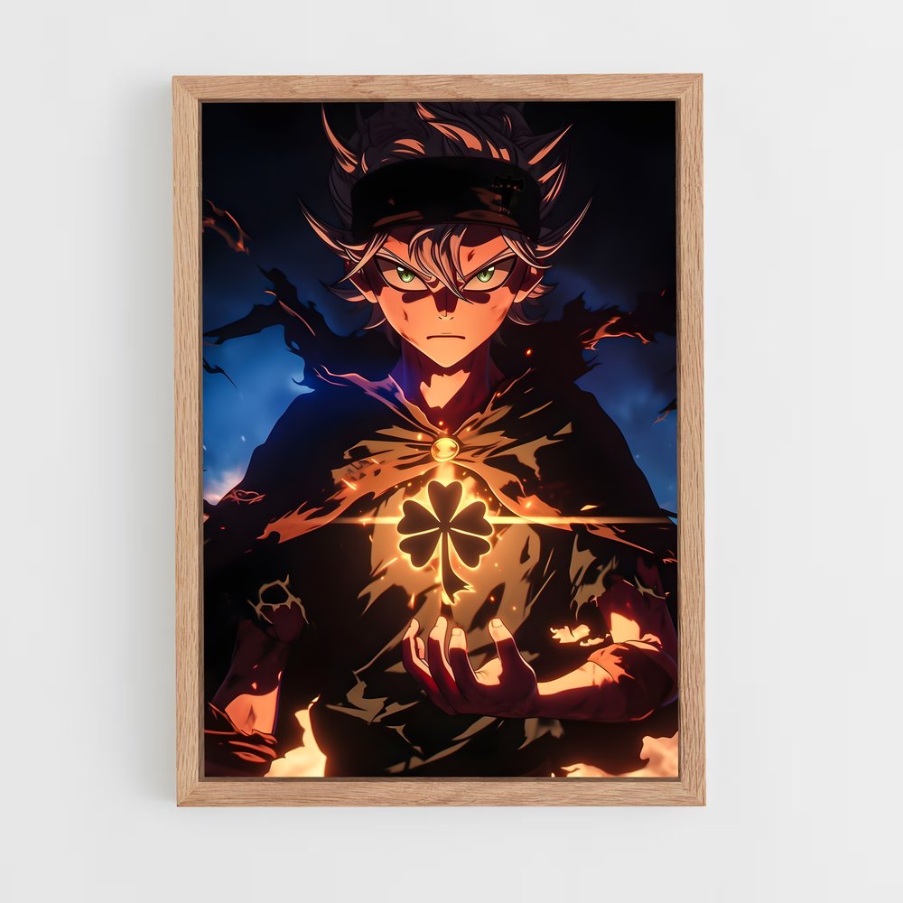 black-clover-20 cadre Bois clair