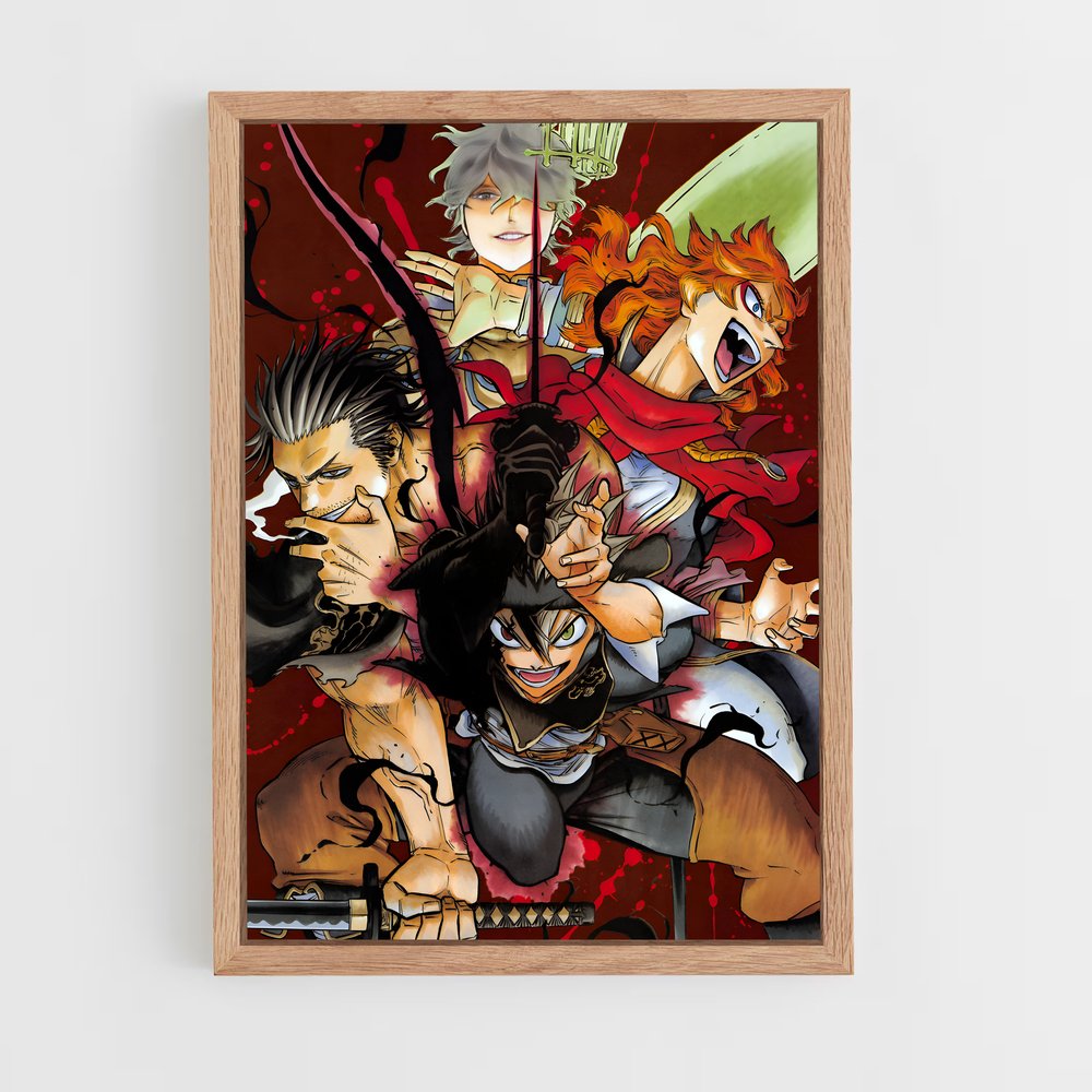 black-clover-7 cadre Bois clair