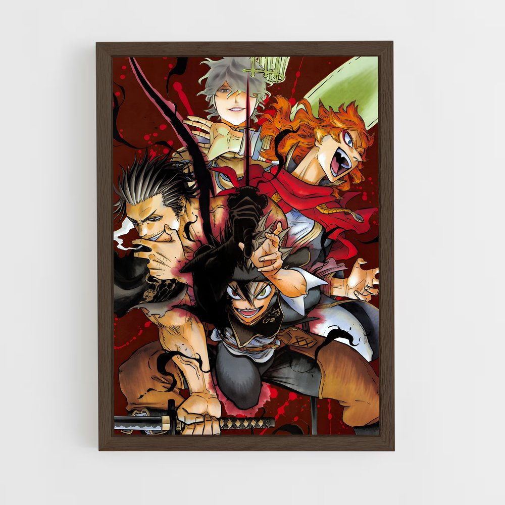 black-clover-7 cadre Bois foncé