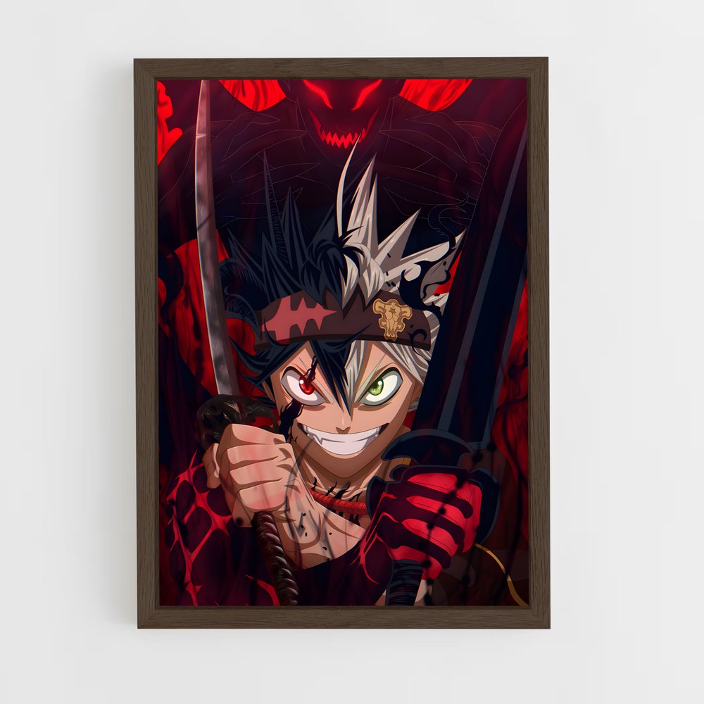 black-clover-8 cadre Bois foncé