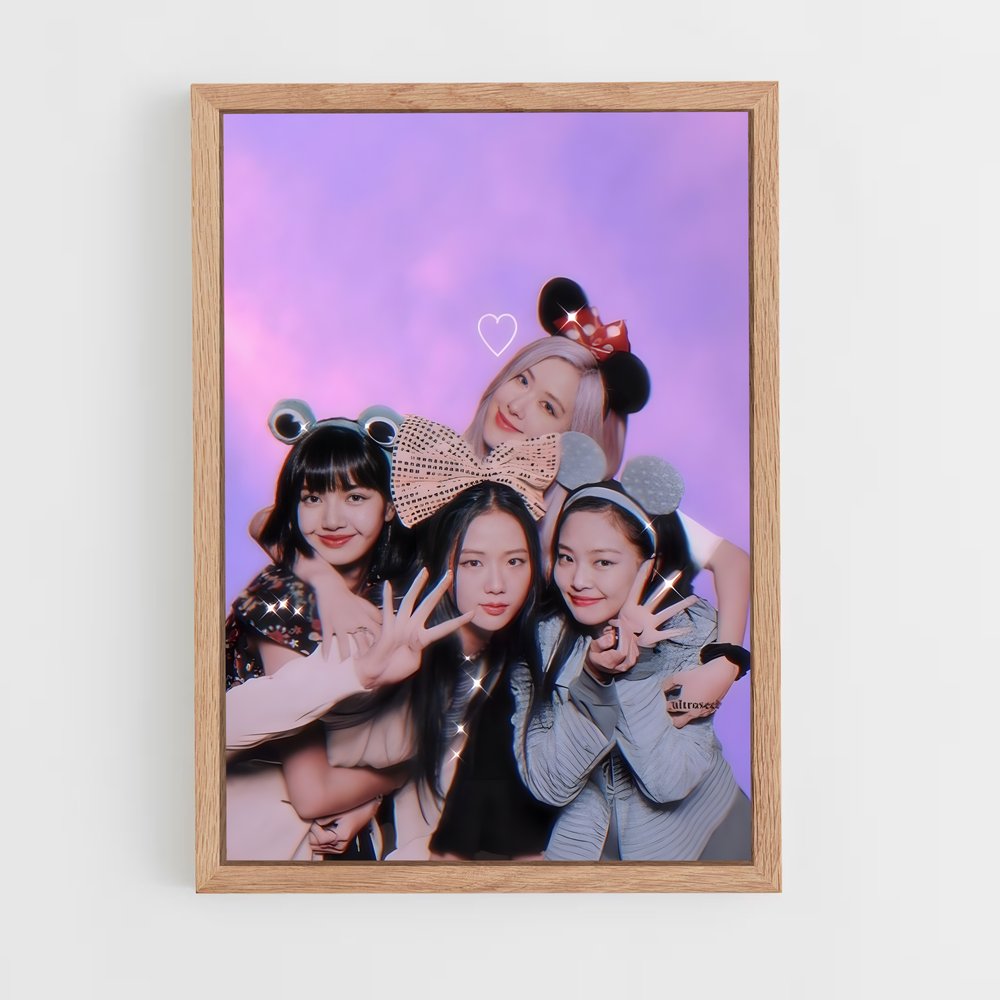 blackpink-3 cadre Bois clair
