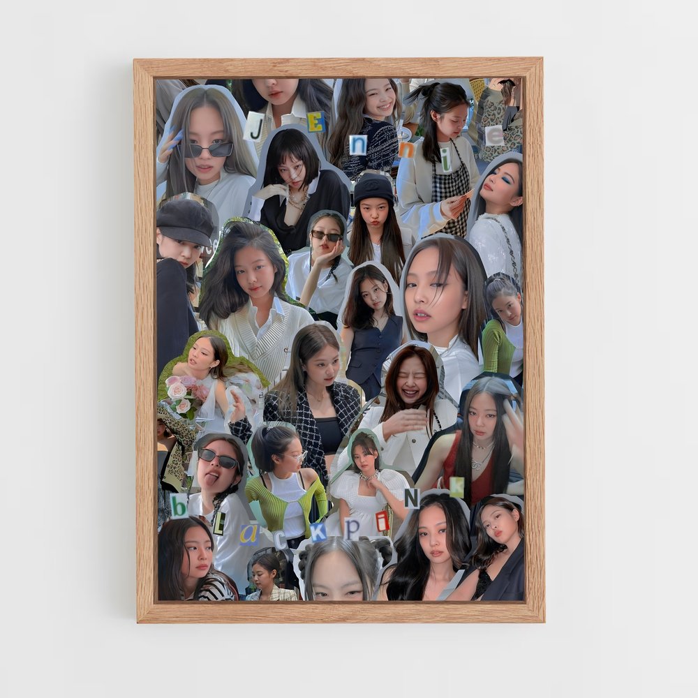 blackpink-4 cadre Bois clair