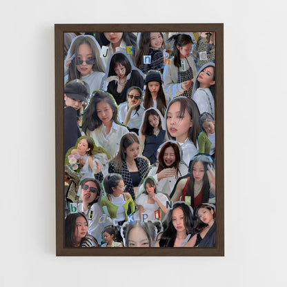 blackpink-4 cadre Bois foncé