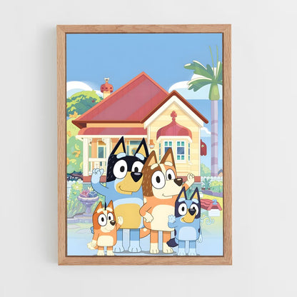 bluey-12 cadre Bois clair
