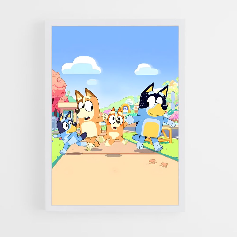 bluey-19 cadre Blanc
