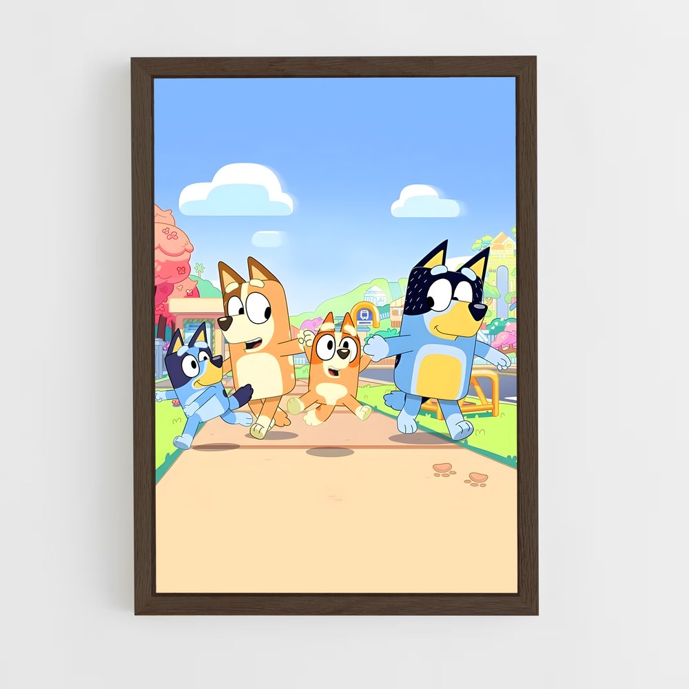 bluey-19 cadre Bois foncé