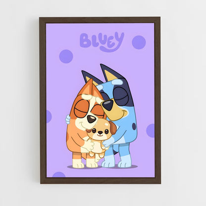bluey-5 cadre Bois foncé