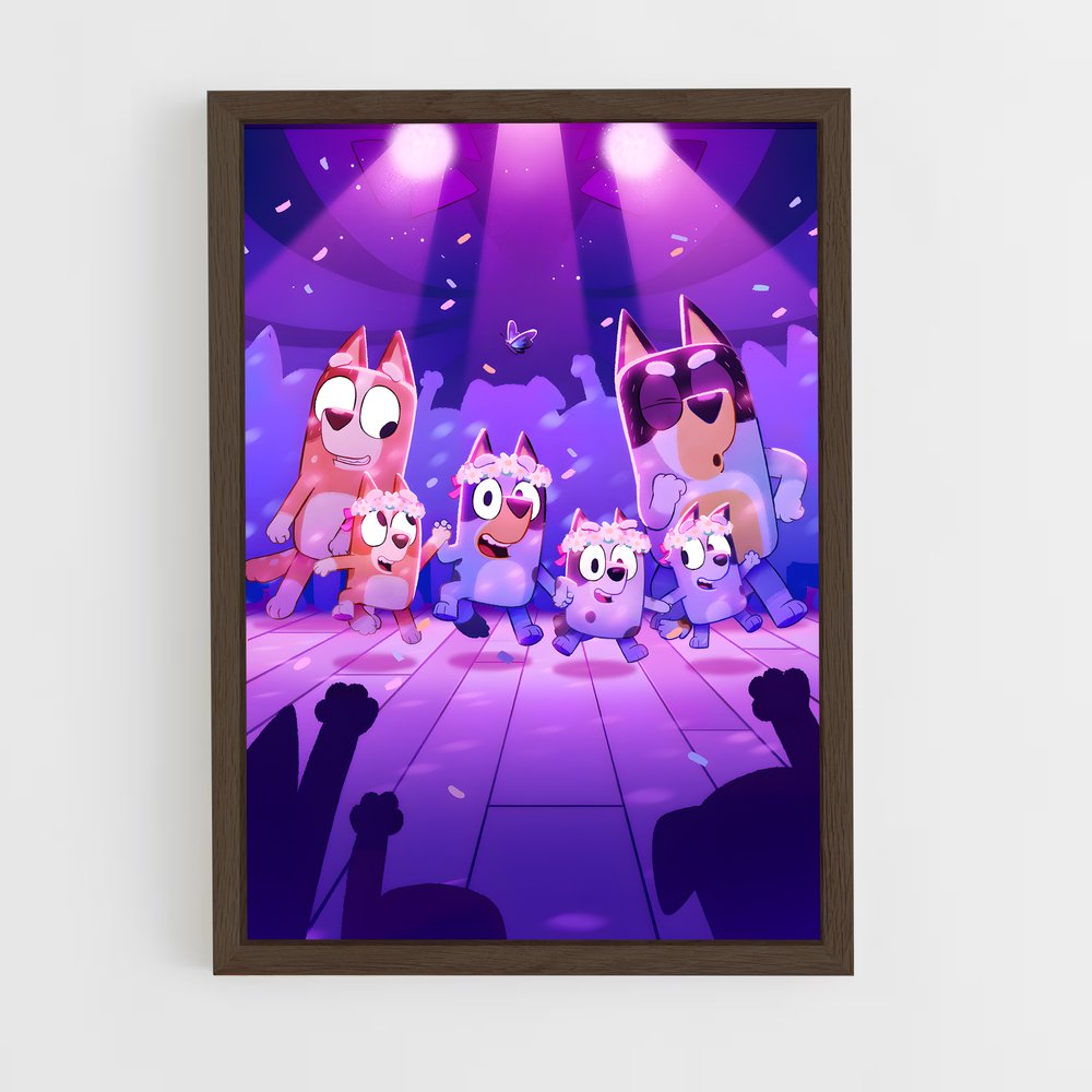 bluey-6 cadre Bois foncé