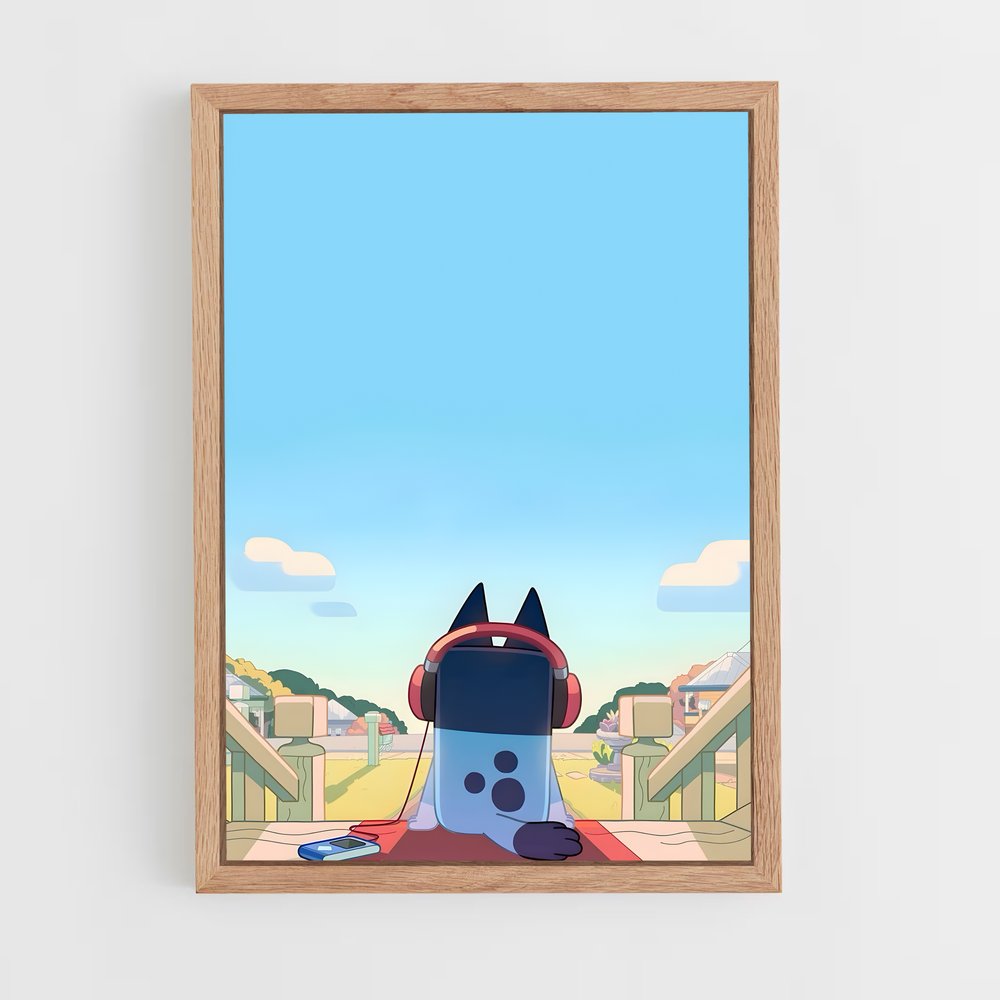 bluey-7 cadre Bois clair