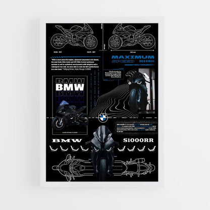 bmw-moto-8 cadre Blanc