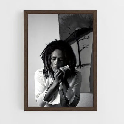 bob-marley-11 cadre Bois foncé