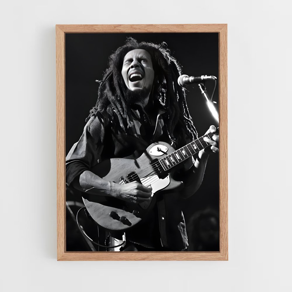 bob-marley-3 cadre Bois clair